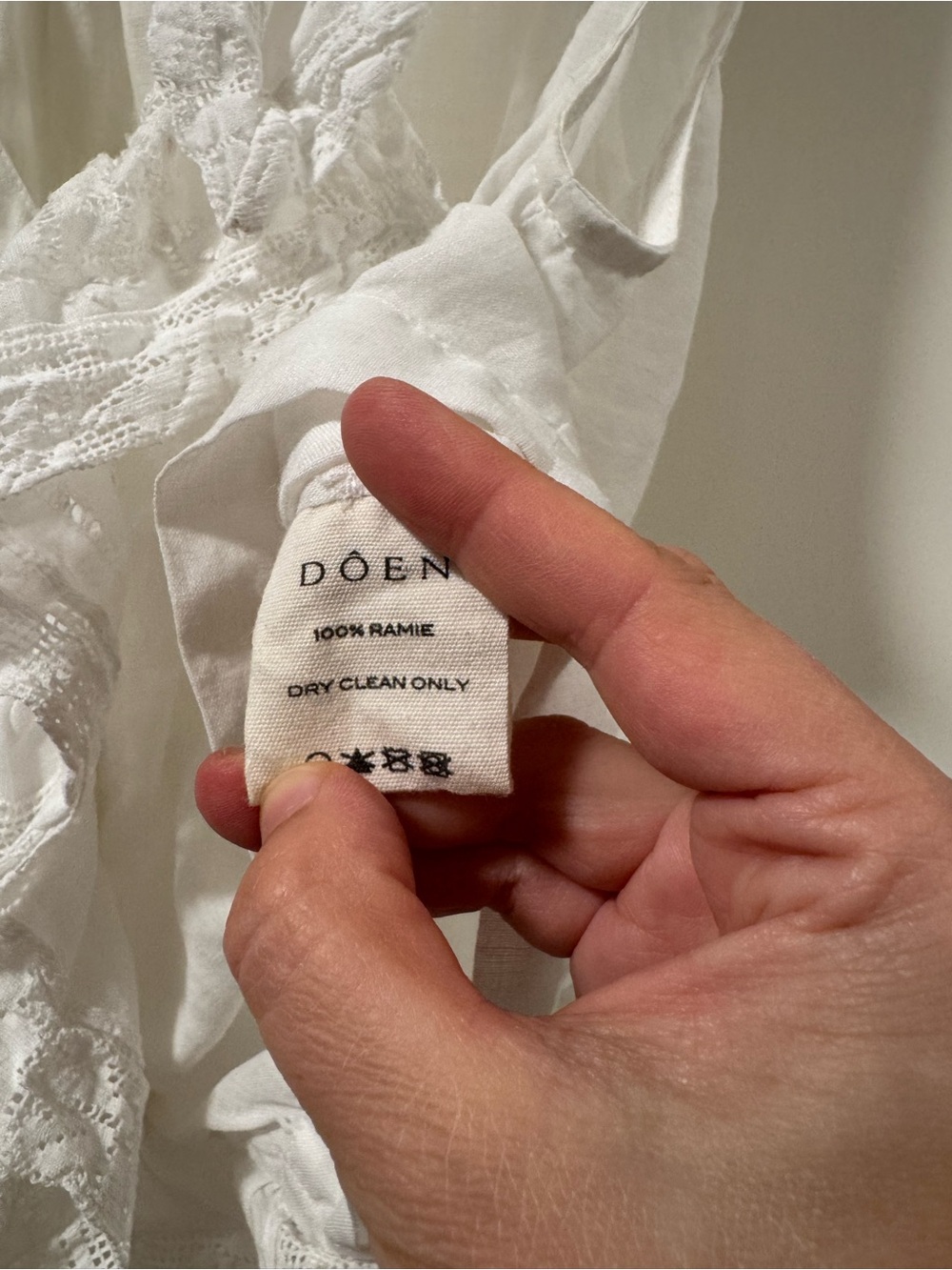 Doen Hallette Ramie Top Salt Size S - Picture 5 of 7